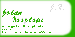 jolan noszlopi business card